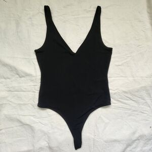 Leith V-neck plunge sleeveless tank bodysuit thong